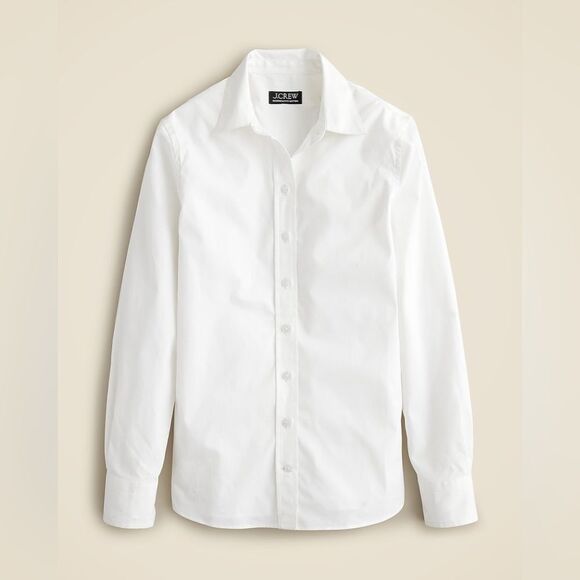 NWT J CREW Wren slim shirt in stretch cotton poplin in white - Picture 5 of 7